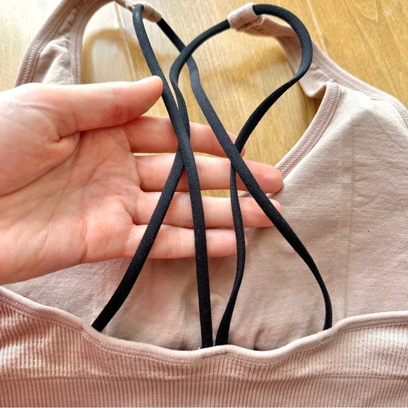 Puma Low Support Ribbed Seamless Bra, Bark/Blush Pink, Size Medium - Picture 11 of 14